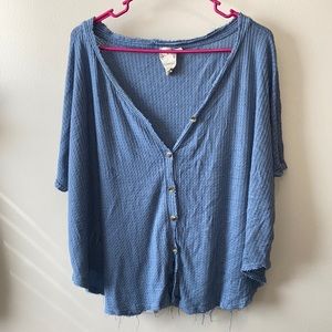 Fall Distressed Blouse